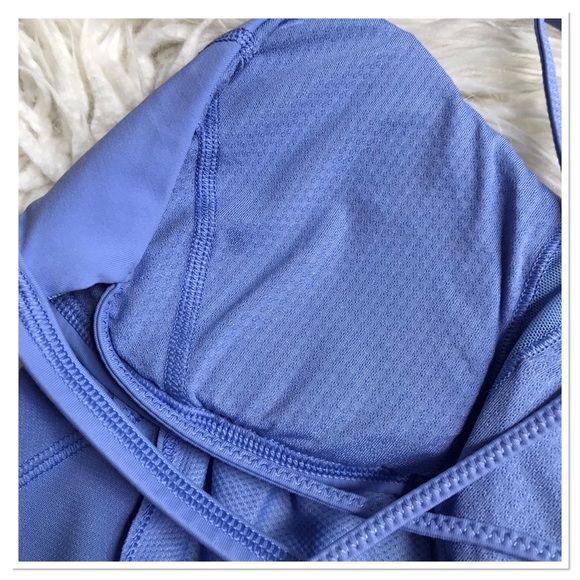 Lululemon Flow And Go Tank In Lullaby Padded Cup W1F36S Periwinkle Blue Size 6 - Picture 7 of 9